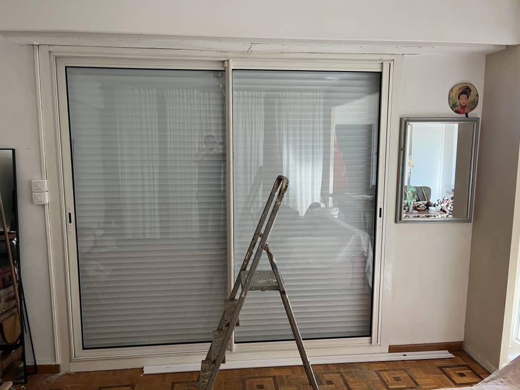 Volet roulant bloqué en bas, remplacement du moteur HS.